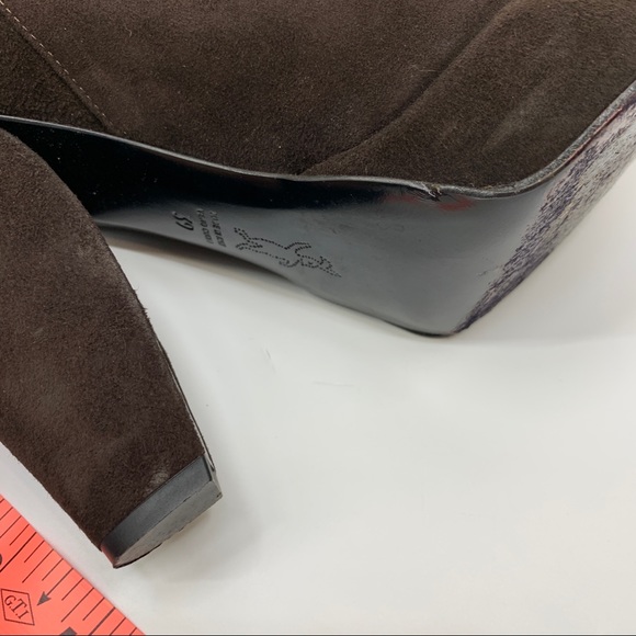 Marni calf suede Platform Chelsea Boot Brown - Picture 10 of 16